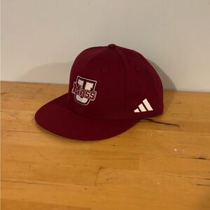 Umass Amherst Burgundy Cap with Adidas Logo